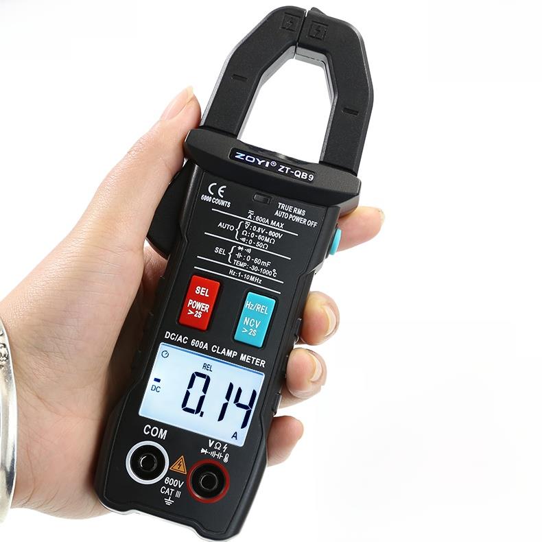 众仪QB9全自动智能换档电工交直流钳形万用表电流表高精度防烧