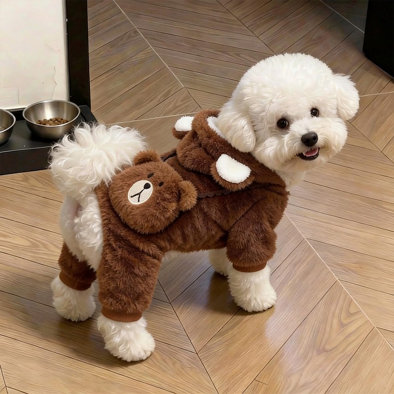 狗狗衣服秋冬款比熊泰迪博美小型犬宠物加绒加厚保暖猫咪四脚衣服