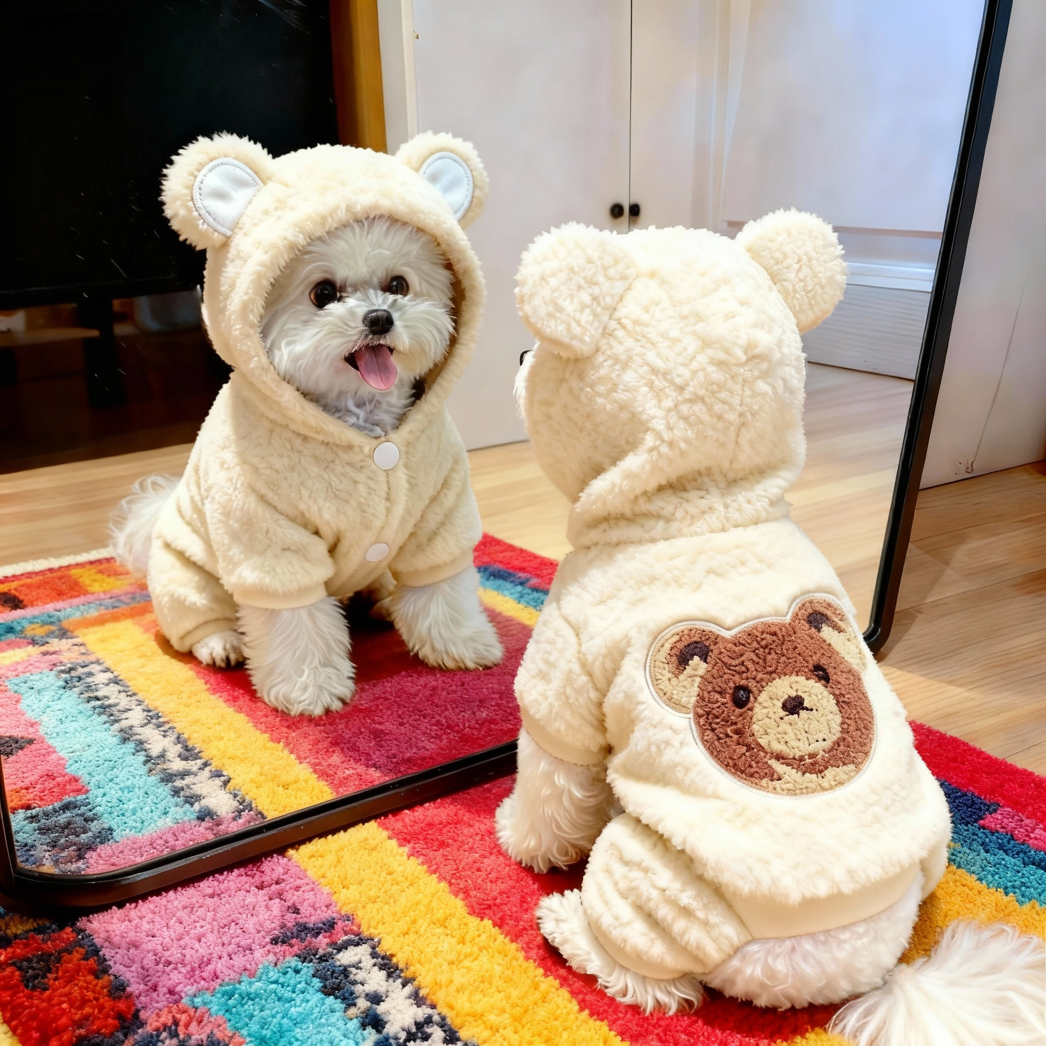 狗狗衣服秋冬装加绒加厚泰迪比熊博美宠物衣服熊头四脚衣猫咪衣服,宠物/宠物食品及用品,狗宠物服装/雨衣,淘宝优惠券,粉丝福利购,淘宝优惠卷