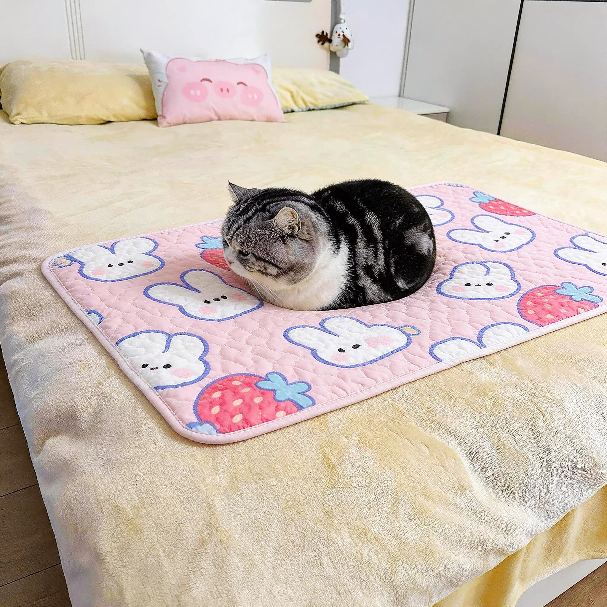 宠物凉垫四季通用双面可洗冰垫防水猫咪睡垫床上防脏防掉毛泊猫位