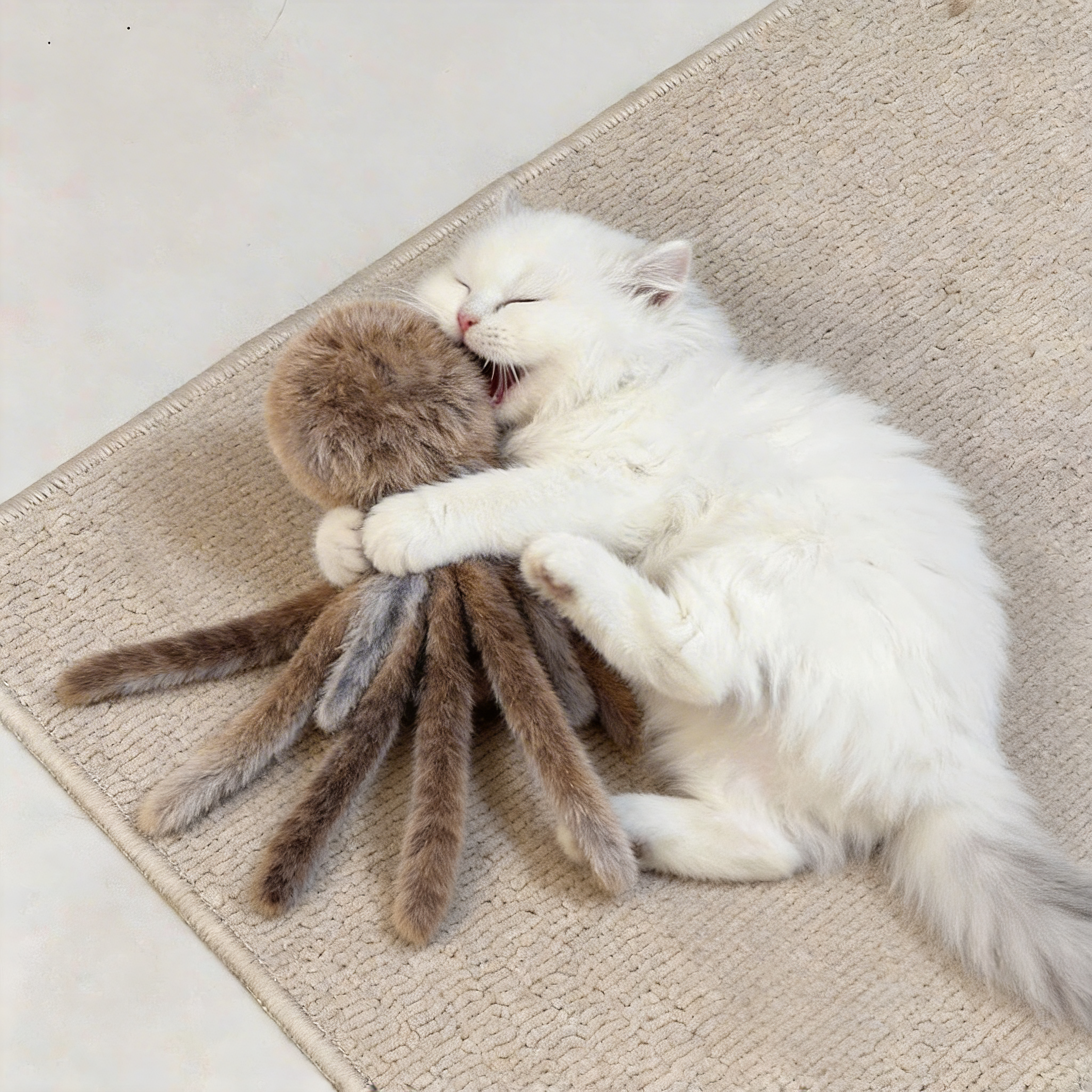 兔毛章鱼逗猫棒自嗨捕猎解闷玩具