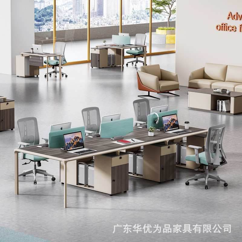 佛山厂家直销职员办公桌员工桌财务桌四人六人位组合电脑桌子工位