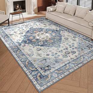 精选复古风客厅卧室地毯加厚毛绒波斯花纹床边毯舒适耐脏厚实