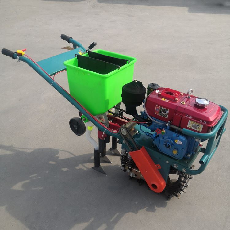 柴油链轨式玉米播种机 双行柴油施肥精播机 玉米大豆施肥播种机