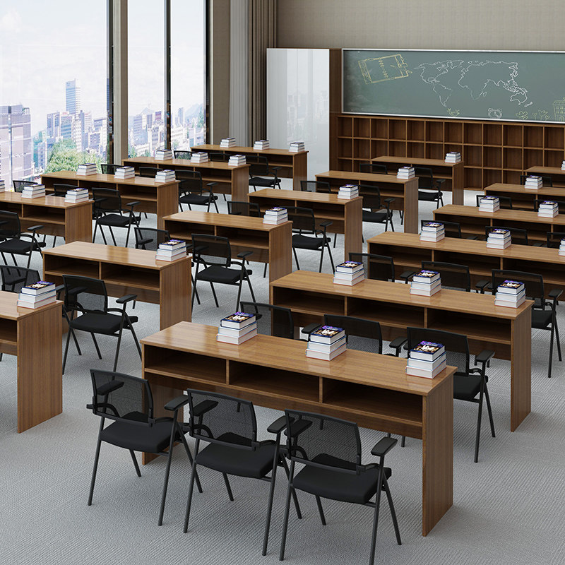 办公家俱职员培训桌会议桌三人长条学校学生双人课桌椅组合桌椅
