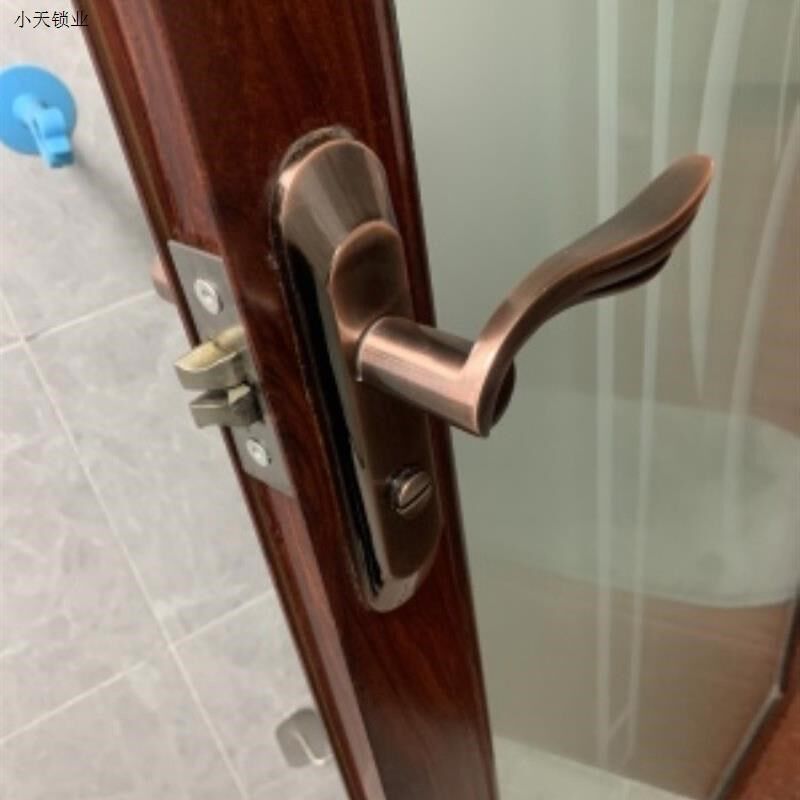 洗手间浴室门锁凹弧U面卫浴锁110mm通用型凹弧面锁具厕所弧形.