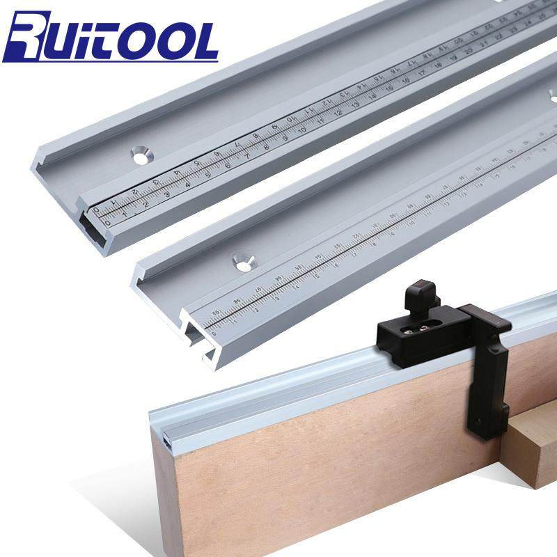 45型滑槽锯台配件推把靠山刻度导轨木工台锯改装工具滑条限位器新