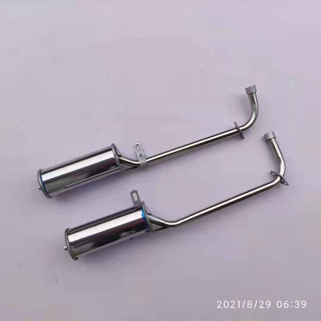 白洋淀110残疾车三轮摩托车配件正坐排气管 消音器新款老款都有