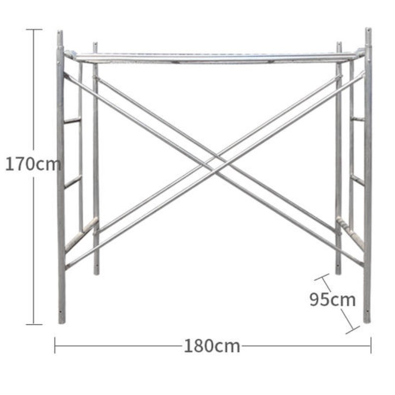 镀锌装潢移动建筑活动架子2.5厚梯形架工地装修手脚架脚手架