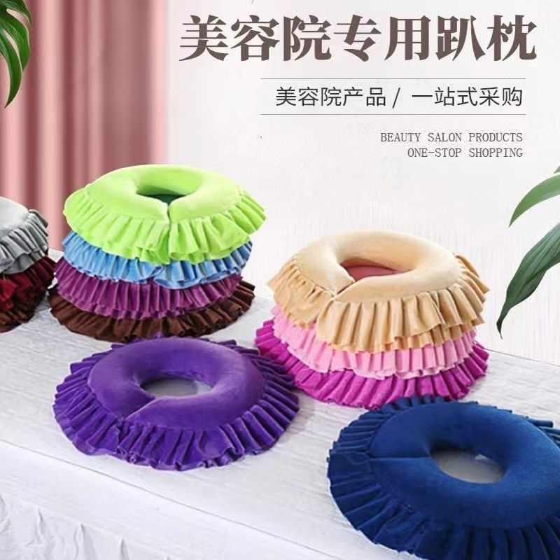 美容院爬脸枕床上趴着睡觉专用枕单人脸垫俯枕头圈按摩床床垫厂家