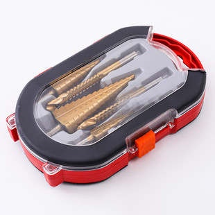 20布袋六角柄直槽阶梯钻套装 公制小3pc宝塔钻头3