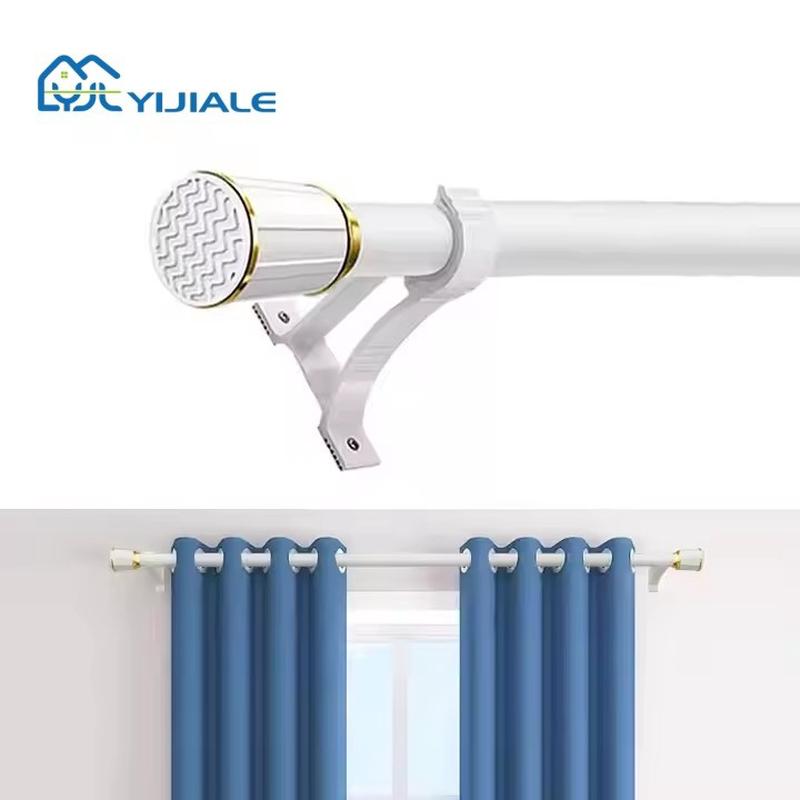 免打孔浴帘杆伸缩杆安装窗帘杆不挑墙罗马杆窗帘支架不锈钢晾衣杆