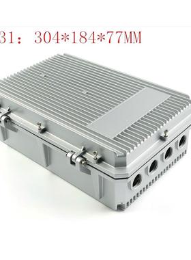 031控制器外壳 室外无线AP盒 放大器压铸铝网桥壳304*184*77MM