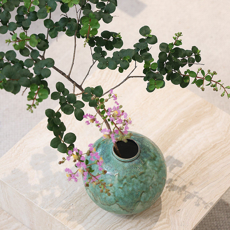 形上侘寂风陶瓷花瓶青釉桌面玄关电视柜茶空间日式花器摆件,家居饰品,花瓶,淘宝优惠券,粉丝福利购,淘宝优惠卷