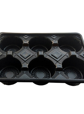 加厚单杯托奶茶杯托白色六杯托y 外卖杯架134杯塑料托盘四杯托二