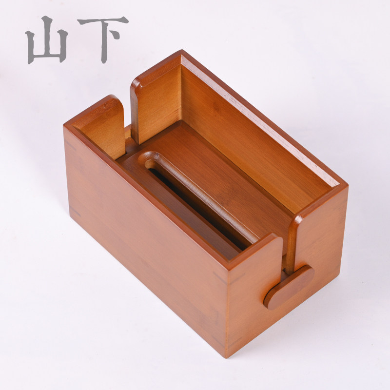 竹制茶室桌面纸巾盒客q厅茶几创意餐巾纸抽盒家用环保抽纸盒子简