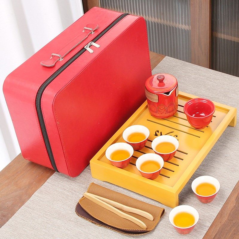 手提箱包旅行茶具套装家用小套功夫E茶盘紫砂茶杯陶瓷茶壶茶台组,餐饮具,整套茶具,淘宝优惠券,粉丝福利购,淘宝优惠卷