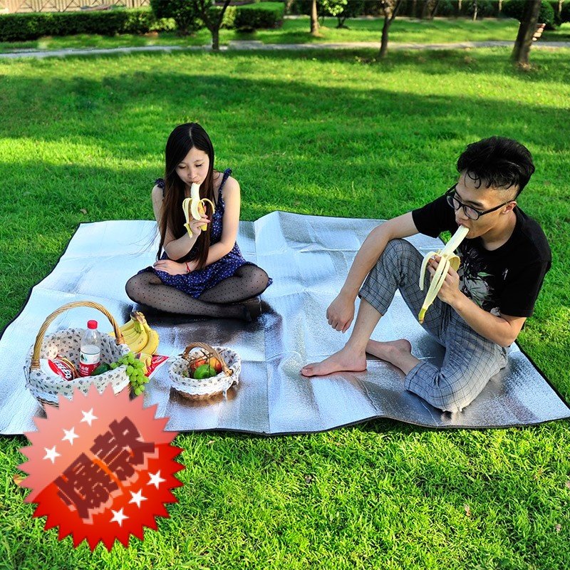 户外铝膜防潮垫野餐垫 s超大加厚加宽防水多人沙滩垫野营帐篷地,户外/登山/野营/旅行用品,防潮垫,淘宝优惠券,粉丝福利购,淘宝优惠卷