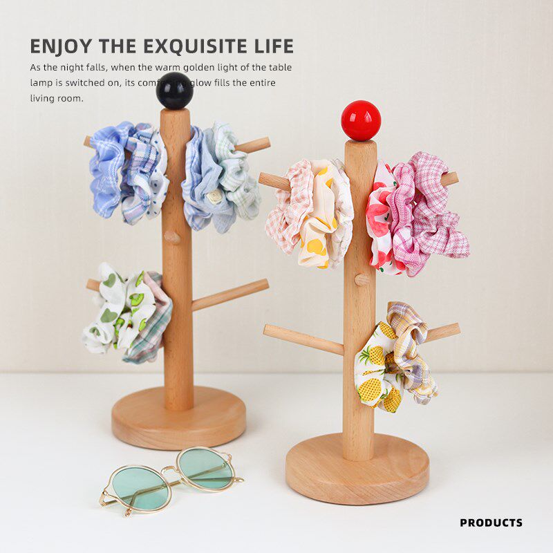 日式榉木杯架g桌面放杯子架家用茶杯倒挂水杯挂架马克杯收纳置物