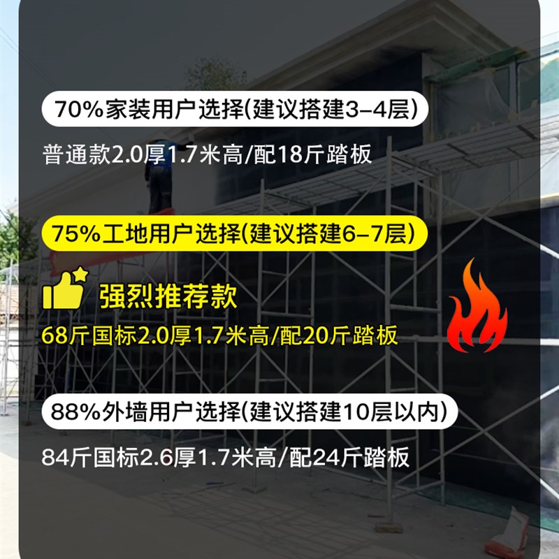 全套床形手脚架踏板配件家装工程工地施工M移动活动脚手架厂家直