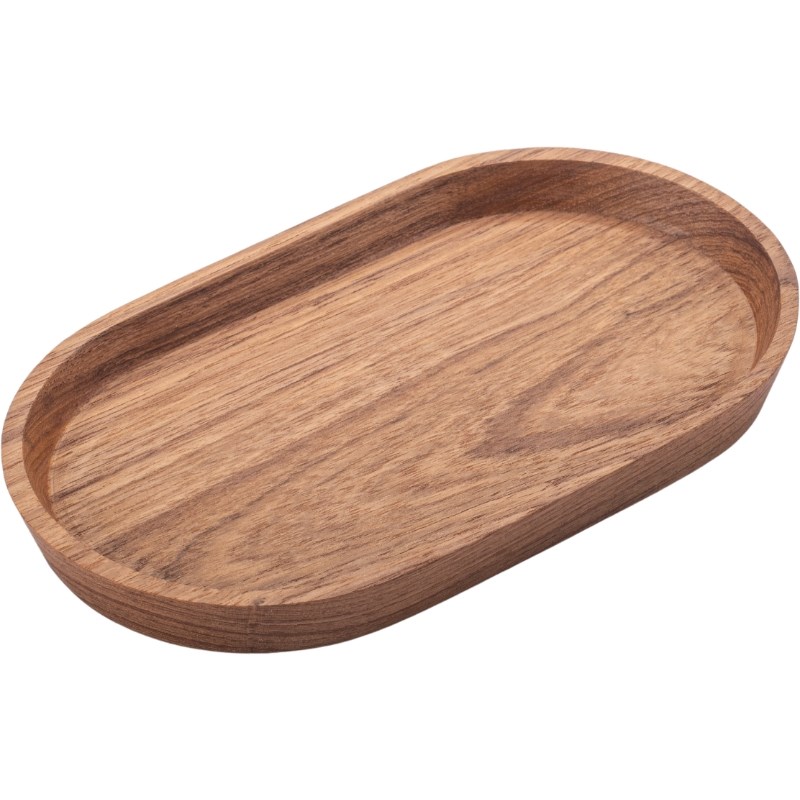缅甸柚木椭圆托盘茶盘木质下午茶咖E啡点心盘家用实木一人小茶盘