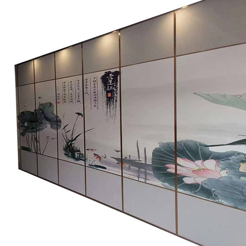 酒店隔断包间活动屏风饭s店包厢隔音吊轨移门宴会厅移动折叠隔断