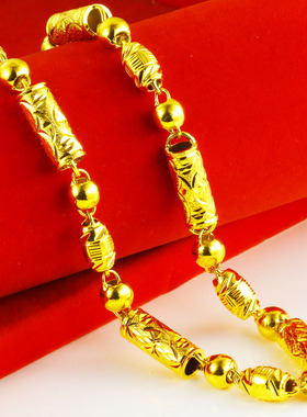 男女款转运珠饰品黄金项链