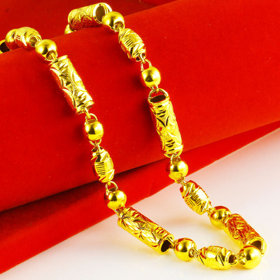 男女款转运珠饰品黄金项链