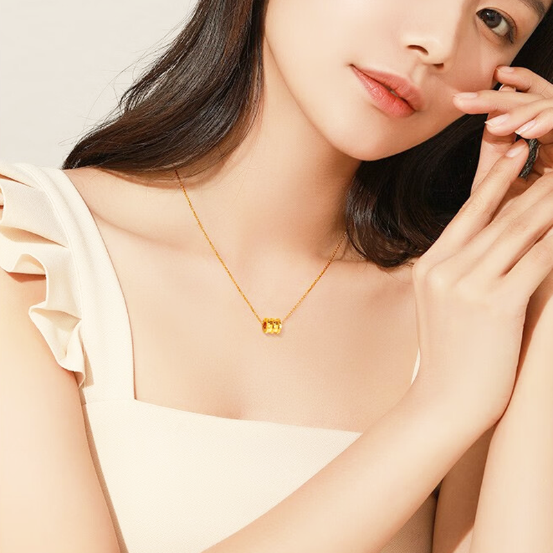 批发黄金项链9999足金女款纯金链子小蛮腰锁骨套链生日礼物送女友