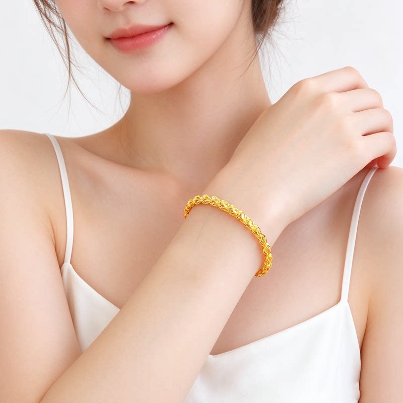 9999黄金手链女款结实显大送老婆