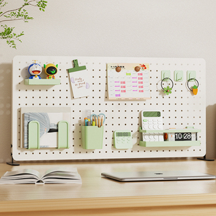 桌面洞洞板置物架免打孔可立式夹式书桌收纳配件办公桌上工位挡板