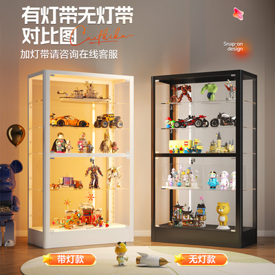 手办展示柜玻璃展示架痛柜乐高模型带灯防尘柜家用多层酒柜陈列柜
