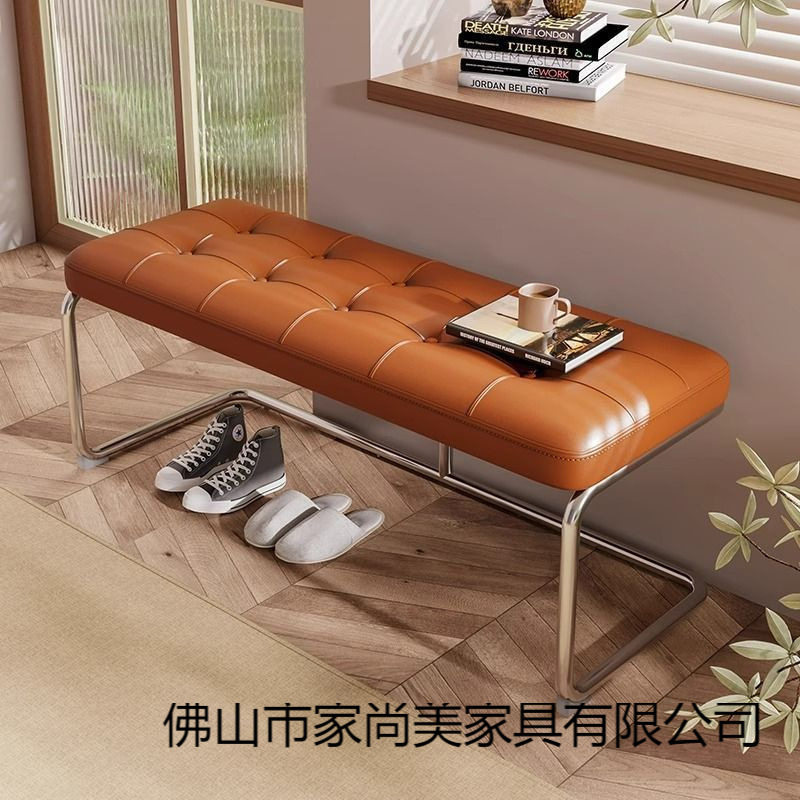 换鞋凳家用门口穿鞋凳入户玄关长条凳衣帽间换衣凳试衣间软包凳子