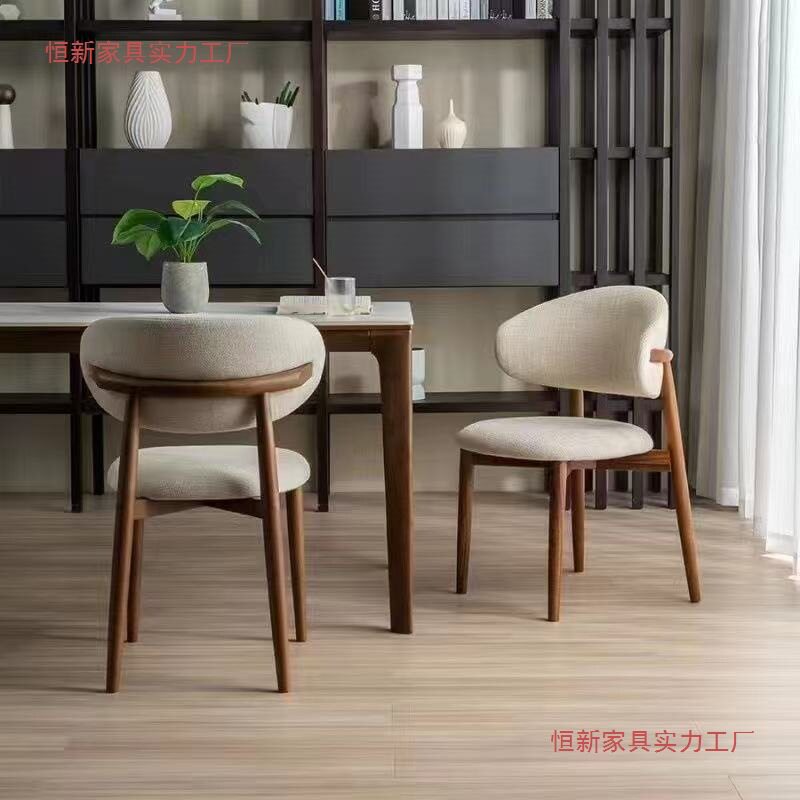 休闲椅子仿实木餐厅餐桌椅家用舒适久坐酒店商务洽谈跨境包邮