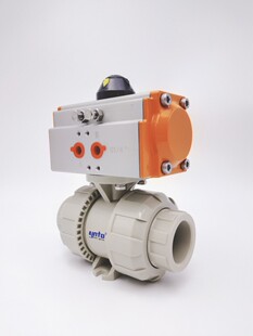 AT气动塑料球阀 PPH气动球阀 UPVC气动球阀 耐腐蚀性 双作用