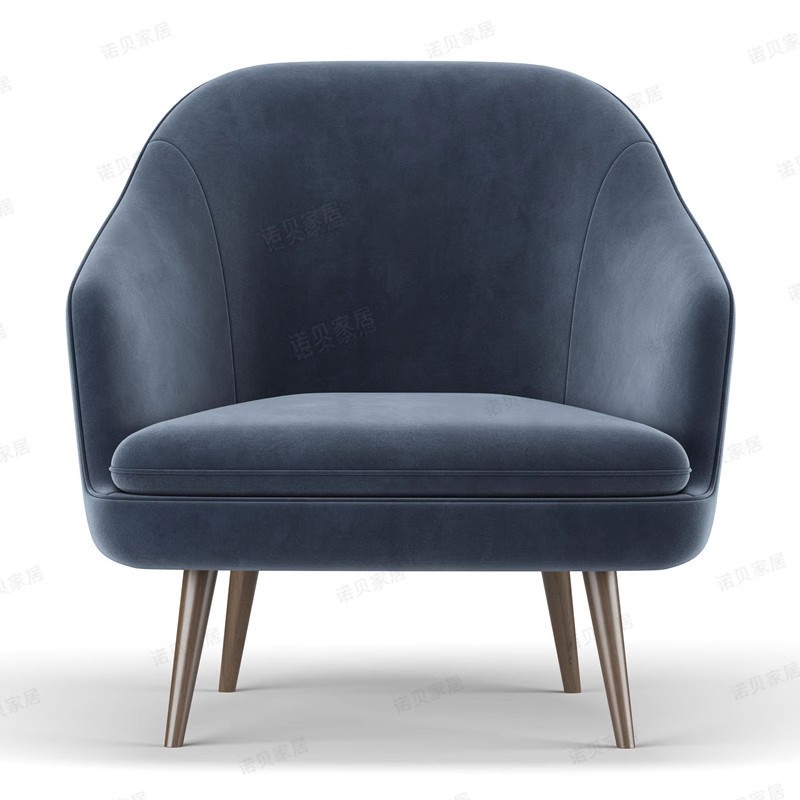 北欧轻奢单人休闲椅简约现代极简设计师客厅酒店售楼处接待沙发椅