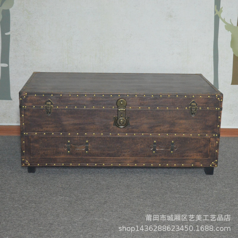 美式简约轻奢电视柜茶几组合客厅复古乡村小户型简易收纳储物茶几