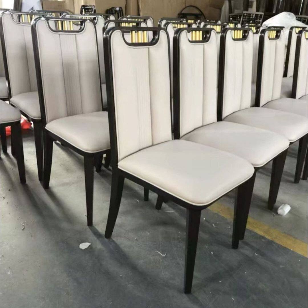 批发酒店新中式餐椅  酒店包厢宴会椅子 餐会厅金属椅子 铁椅批发