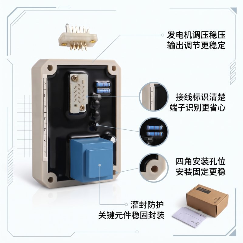 兰州发电机GB150调节器 发电机稳压板 三次谐波励磁自动调压板AVR