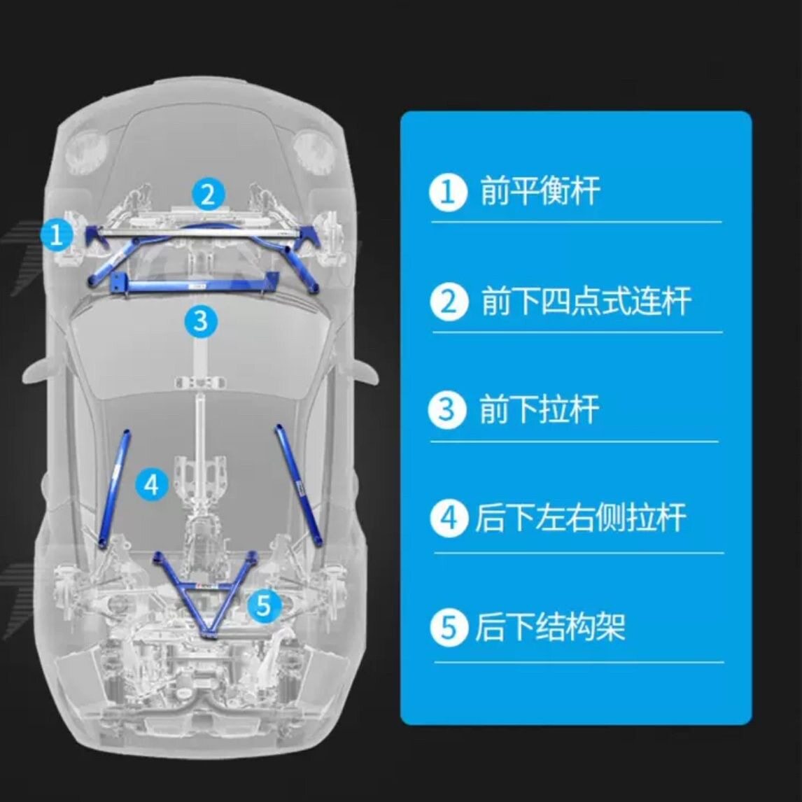 哈弗三代H6顶吧平衡杆拉杆车身强化稳定改装加固底盘大狗前顶吧