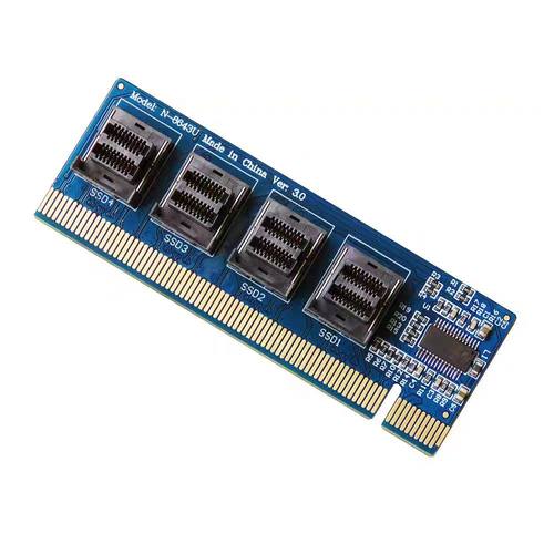 1U服务器用PCIe 4.0转to 4口SFF-8643 U.2拆分卡转接卡adapter