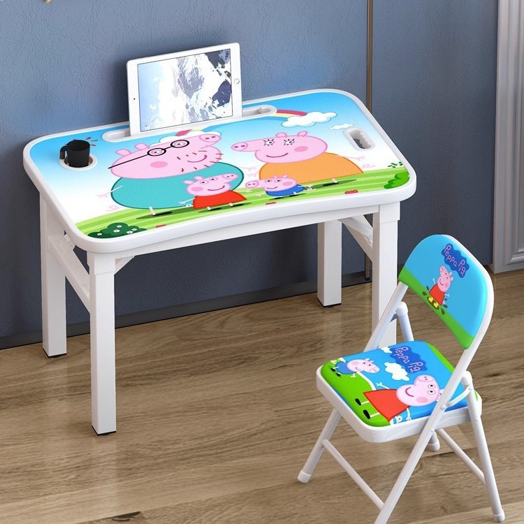 写字桌儿童可折叠写字桌家用折叠免装简易书桌男女孩学习桌椅套装