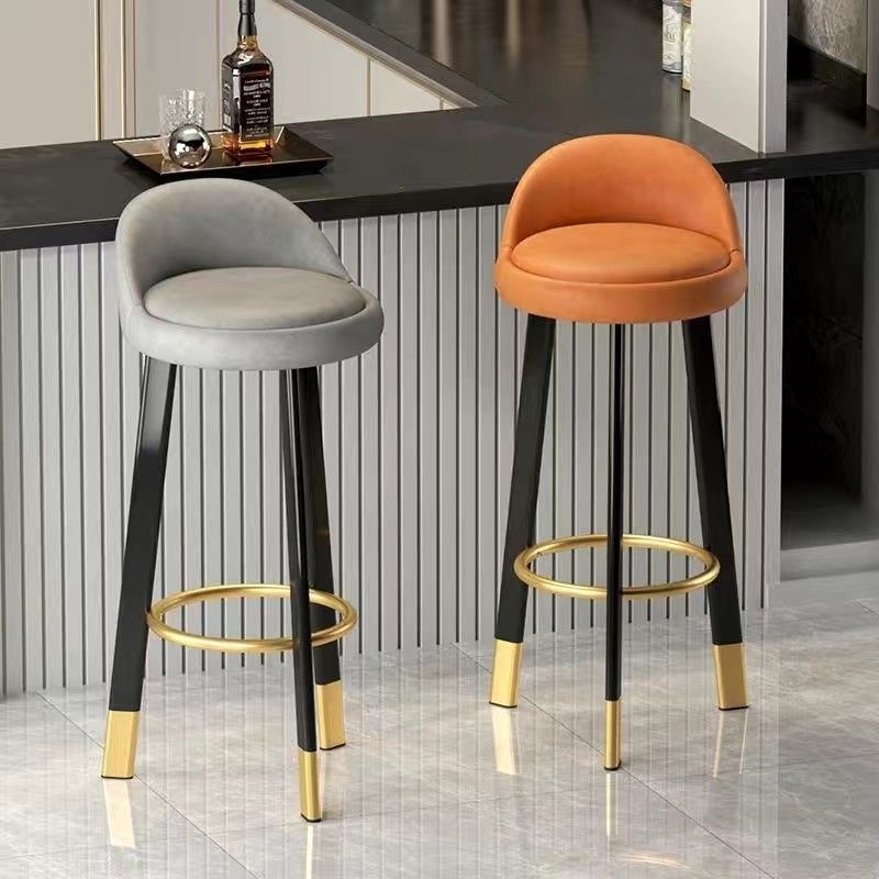 北欧吧台椅现代简约高脚凳收银前台靠背酒吧升降椅轻奢家用脚凳