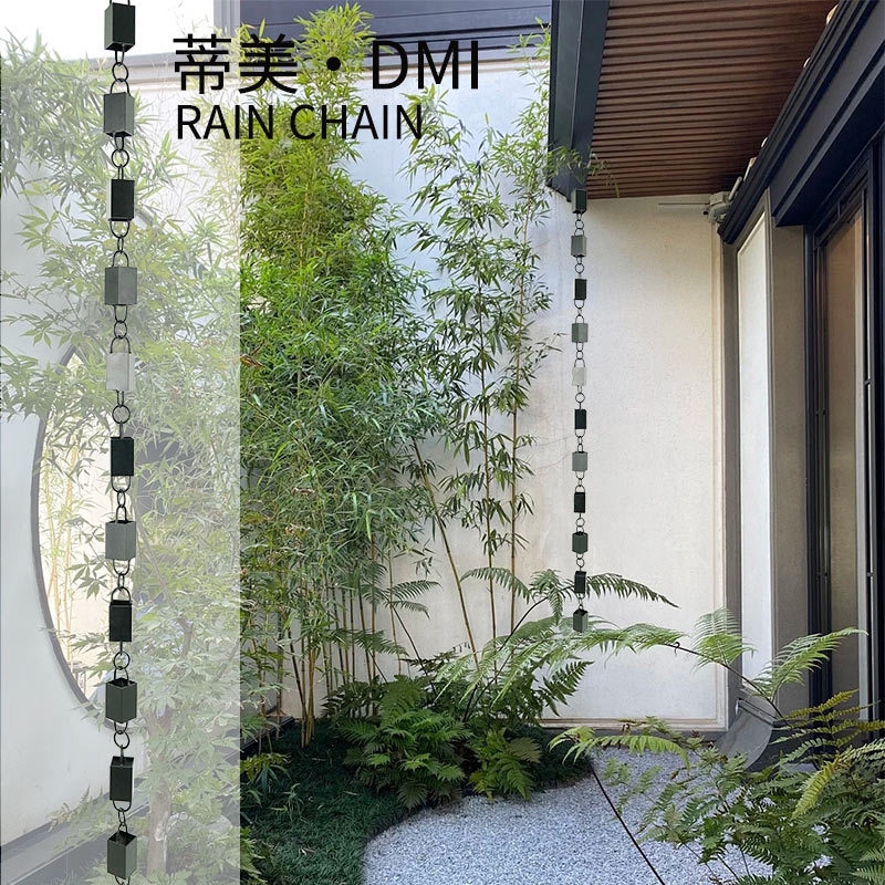 屋檐天沟金属排水雨链庭院导
