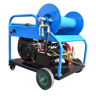 汽油驱动高压水射流管道清洗泵小型物业堵塞油污下水道清洗机