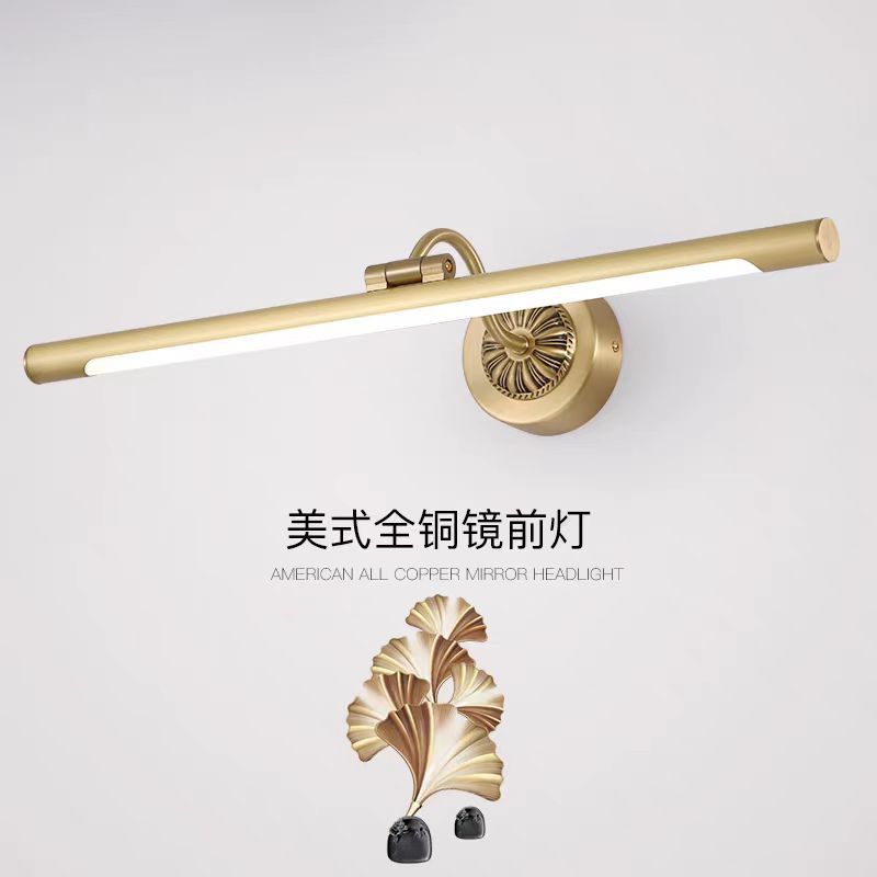 跨境供货新款全铜镜前灯欧式镜灯浴室卫生间美式镜柜灯具防水化妆