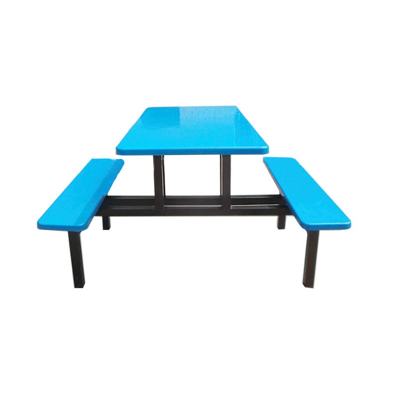 四人不锈钢快餐桌椅 餐台椅学校连体餐桌椅 不锈钢餐桌  批发