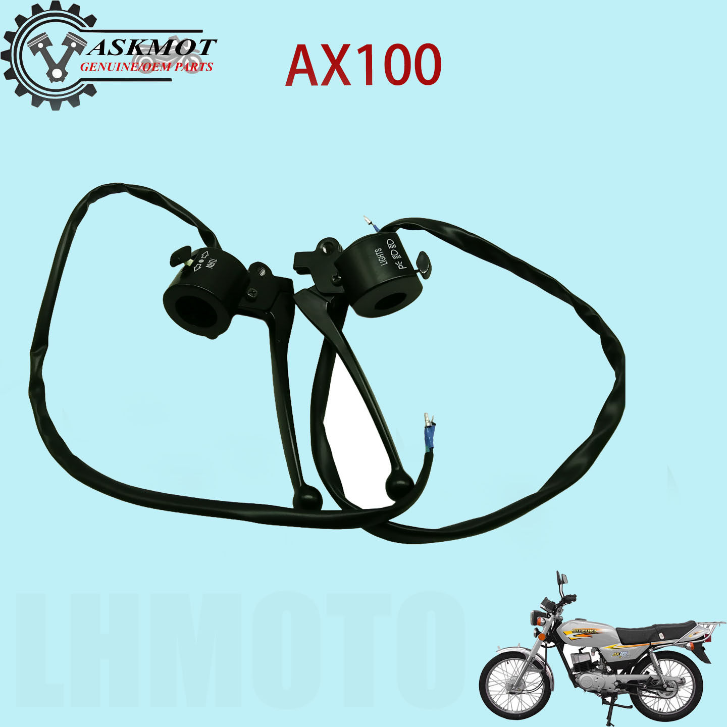 ax100摩托车左右车把手把开关打火大灯转向开关