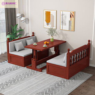 2026北欧风实木小户型双人坐卧两用沙发床客厅家用带书桌储物床多