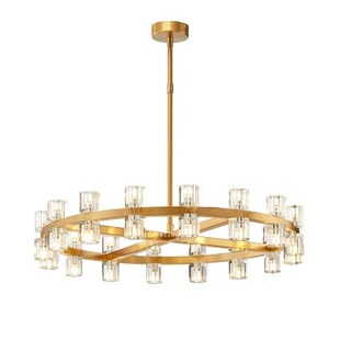 新款 设计师金属水晶条多头圆环客厅吊X20 后现代轻奢现代简约时尚